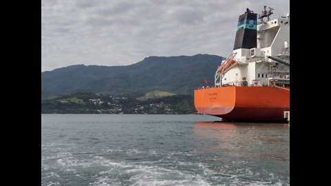 Freighter in the port of Ilhabela - North Coast of São Paulo