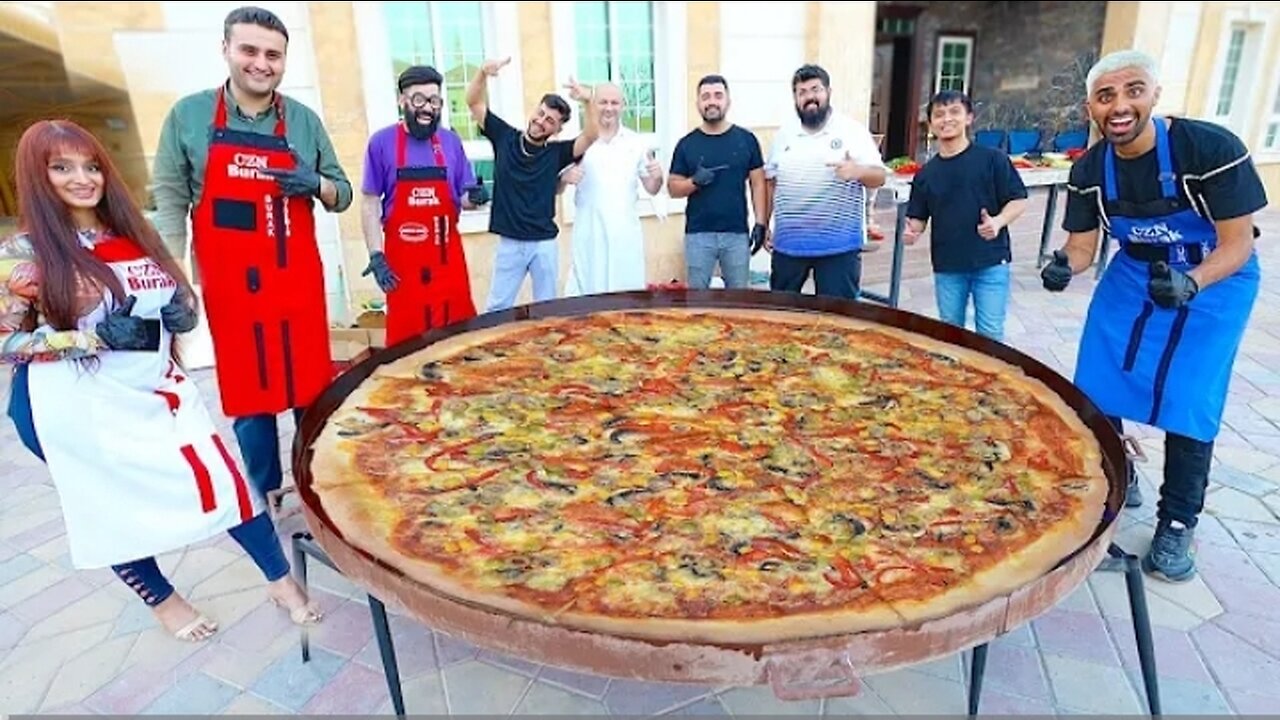 WORLD'S Biggest Pizza with Chef CznBurak In DUBAI