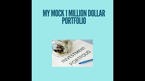 My one million dollar mock portfolio | Let's go!!!