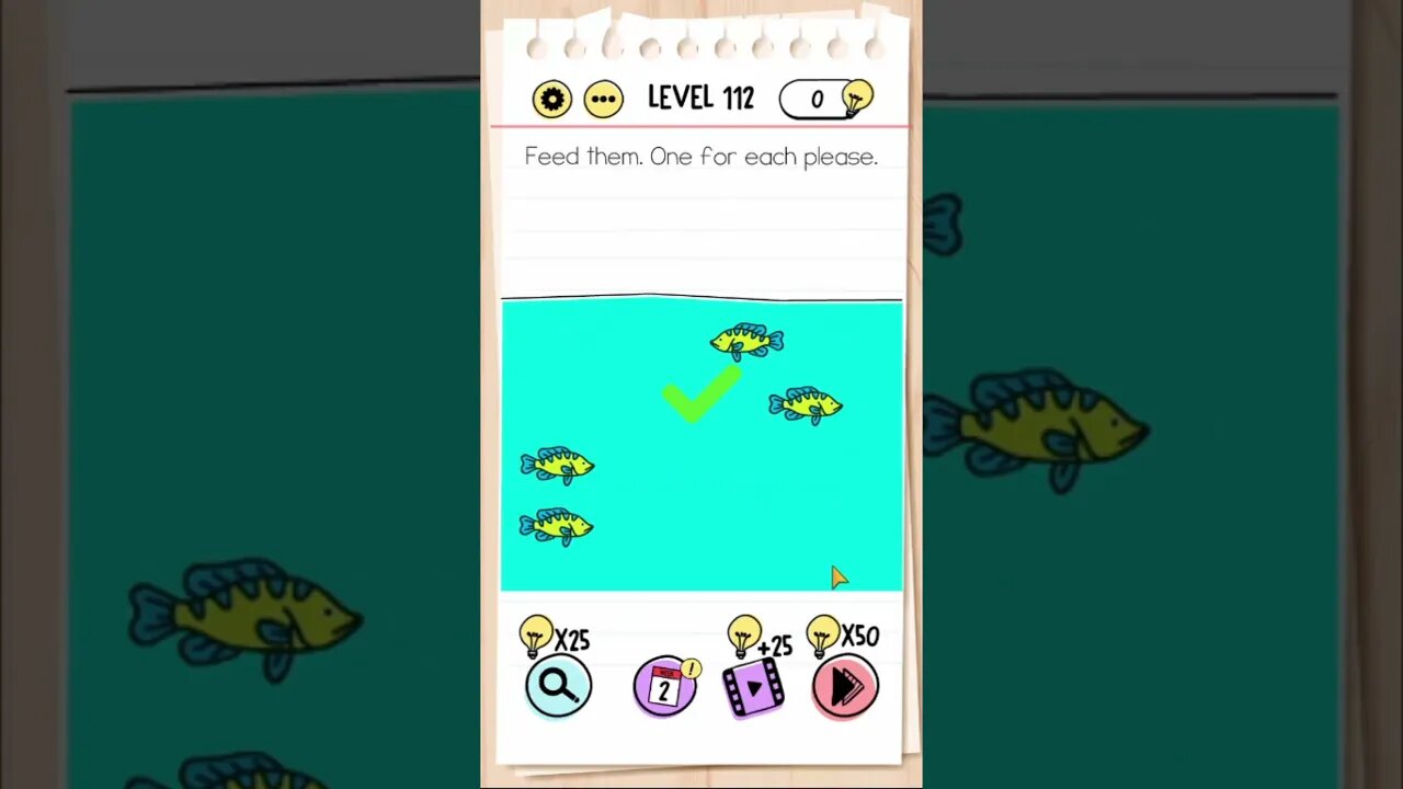 Brain Test Tricky Puzzles Level 112 Feed them One for each please.