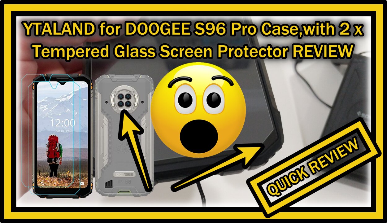 Ytaland for DOOGEE S96 Pro Case,with 2 x Tempered Glass Screen Protector REVIEW