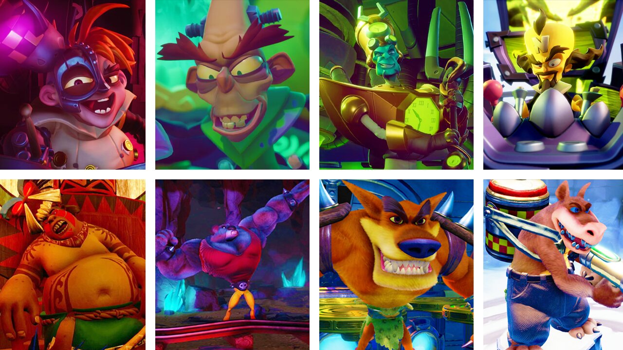 Crash Bandicoot 1,2,3 & 4 - All Bosses