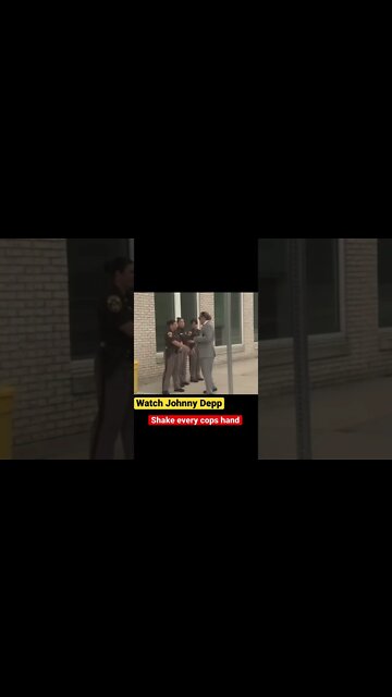 Watch #JohnnyDepp shake EVERY cops hand, and be AMAZING till the end…