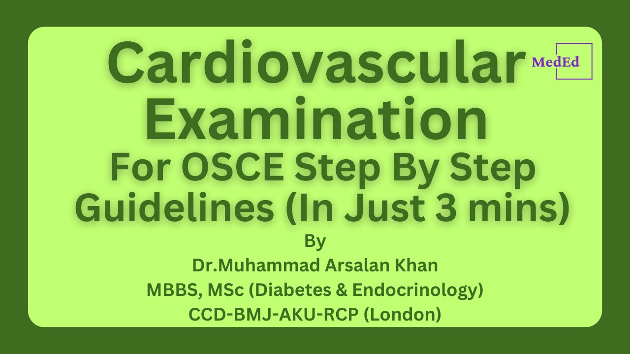 Cardiovascular Examination Step By Step Guidelines