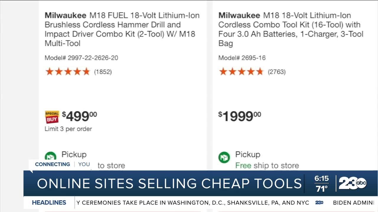 Don't Waste Your Money: Online sites selling cheap tools