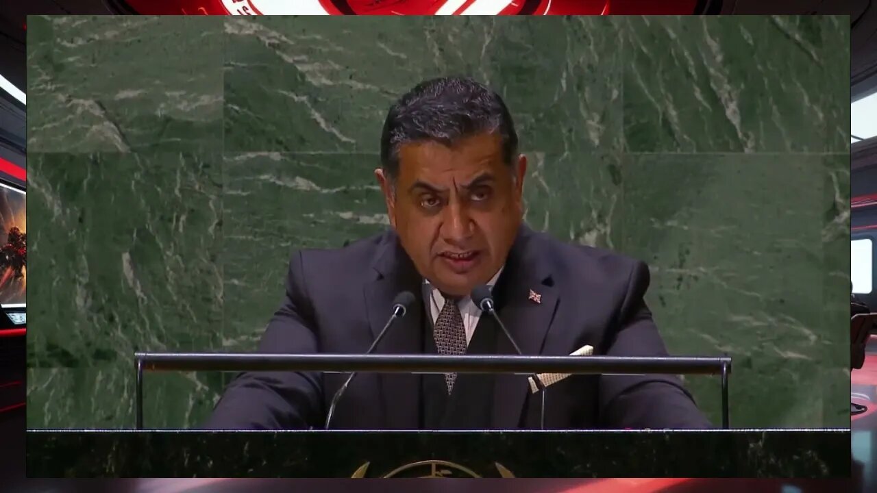 A representative for the United Kingdom addresses the General Assembly emergency session on Gaza