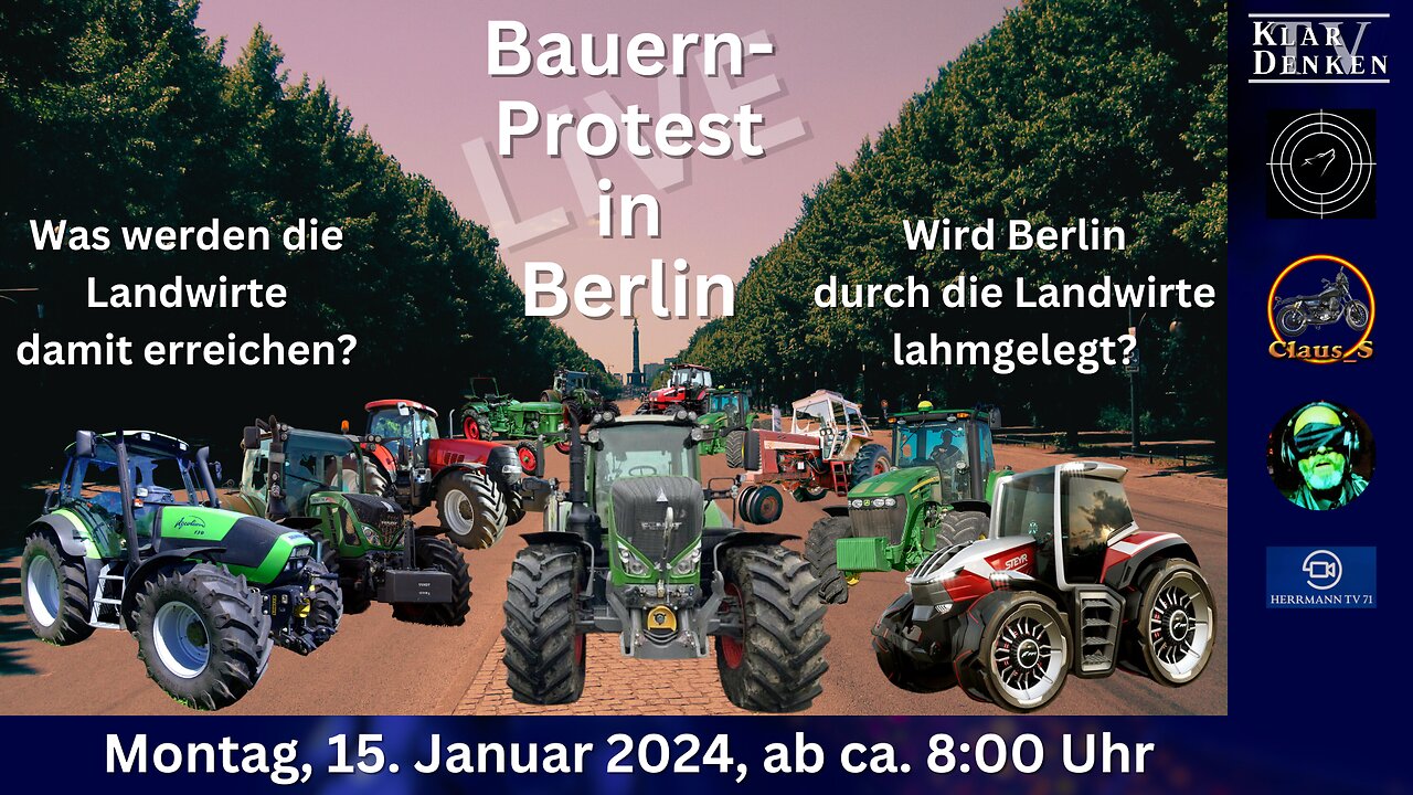 🔴💥LIVE - Der große Bauern-Protest in Berlin💥