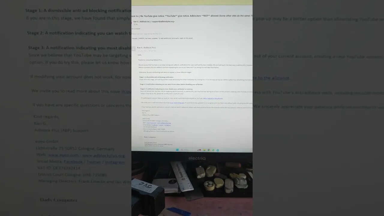 Ad Blocker Not allowed on YouTube, watch lots of ads to see each video for unfair tax payers Google