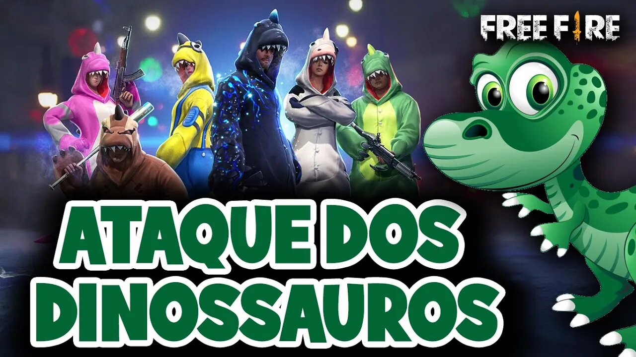 Free Fire - Ao vivo - Ataque dos dinossauros