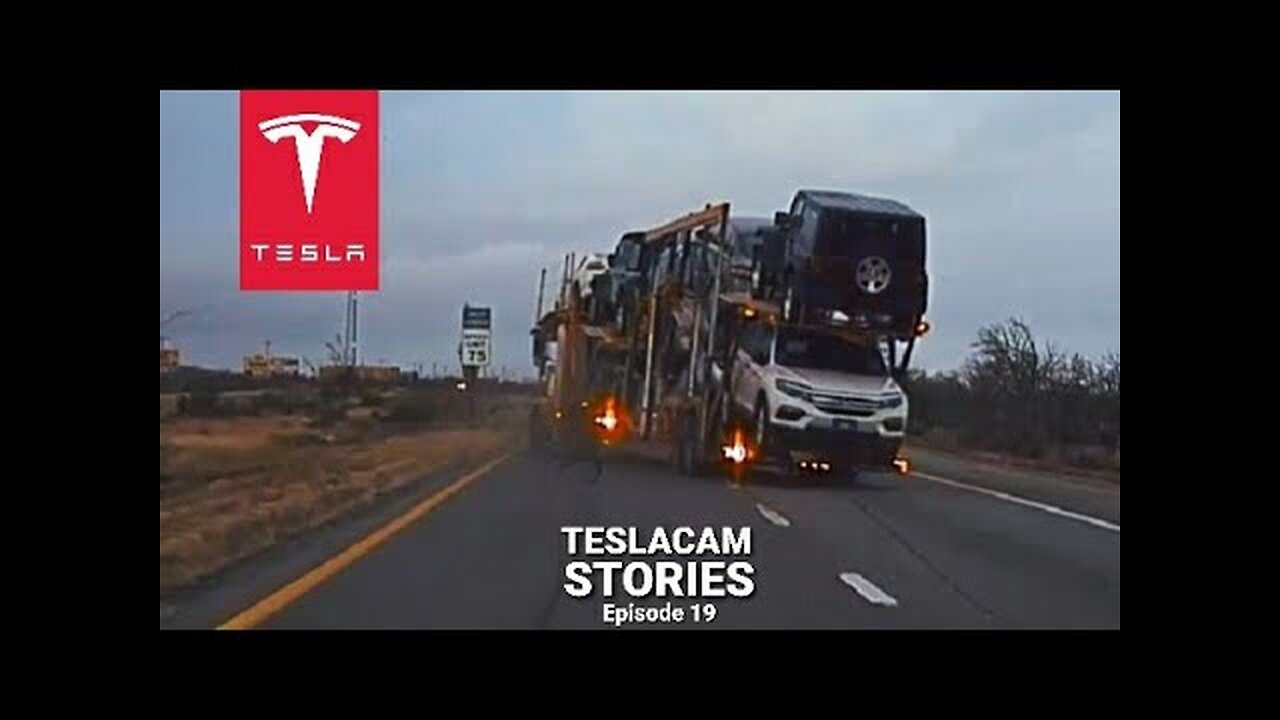 TESLA CAUGHT TRUCK CRASH