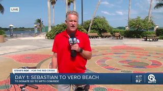 Steve Weagle arrives in Vero Beach on 'Ride for the Red Cross'