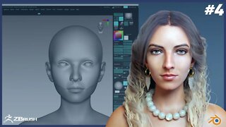 Aphrodite | how to 3d realistic Character for animation | Part 4 | ZBrush | Blender tutorial