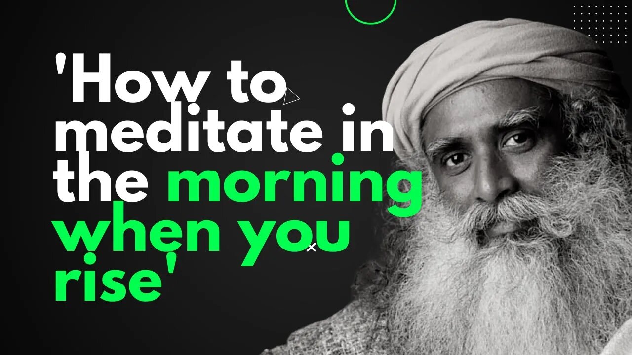Listen to this when you wake up | How to meditate in the morning