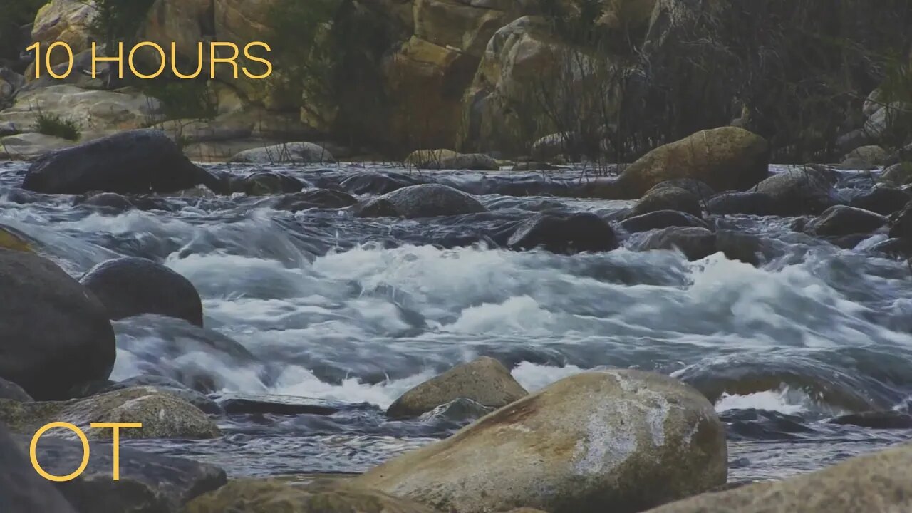 Chill by a Mountain Stream | Soothing Sounds of Flowing Water on The Rocks | Relax | Study | Sleep