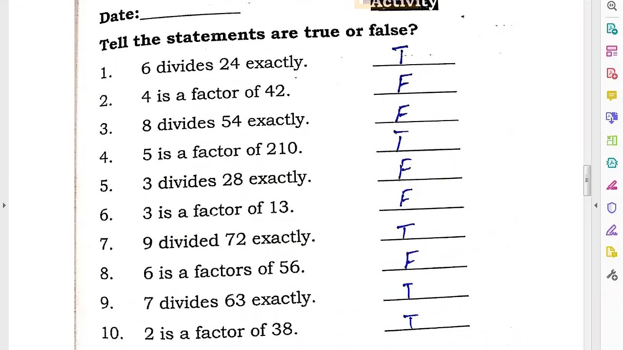 Zoom Online | Class 5th | Maths | Factors and Factors | 3 Dec 2020