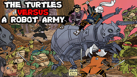 Usagi and the Turtles Battle an Army of Giant Robot Insects