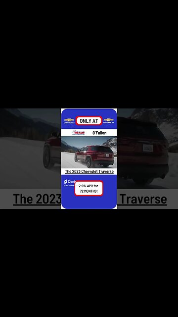 Don't miss out on getting YOUR 2023 Chevrolet Traverse with 2.9% APR for 72 months ONLY at O'Fallon!