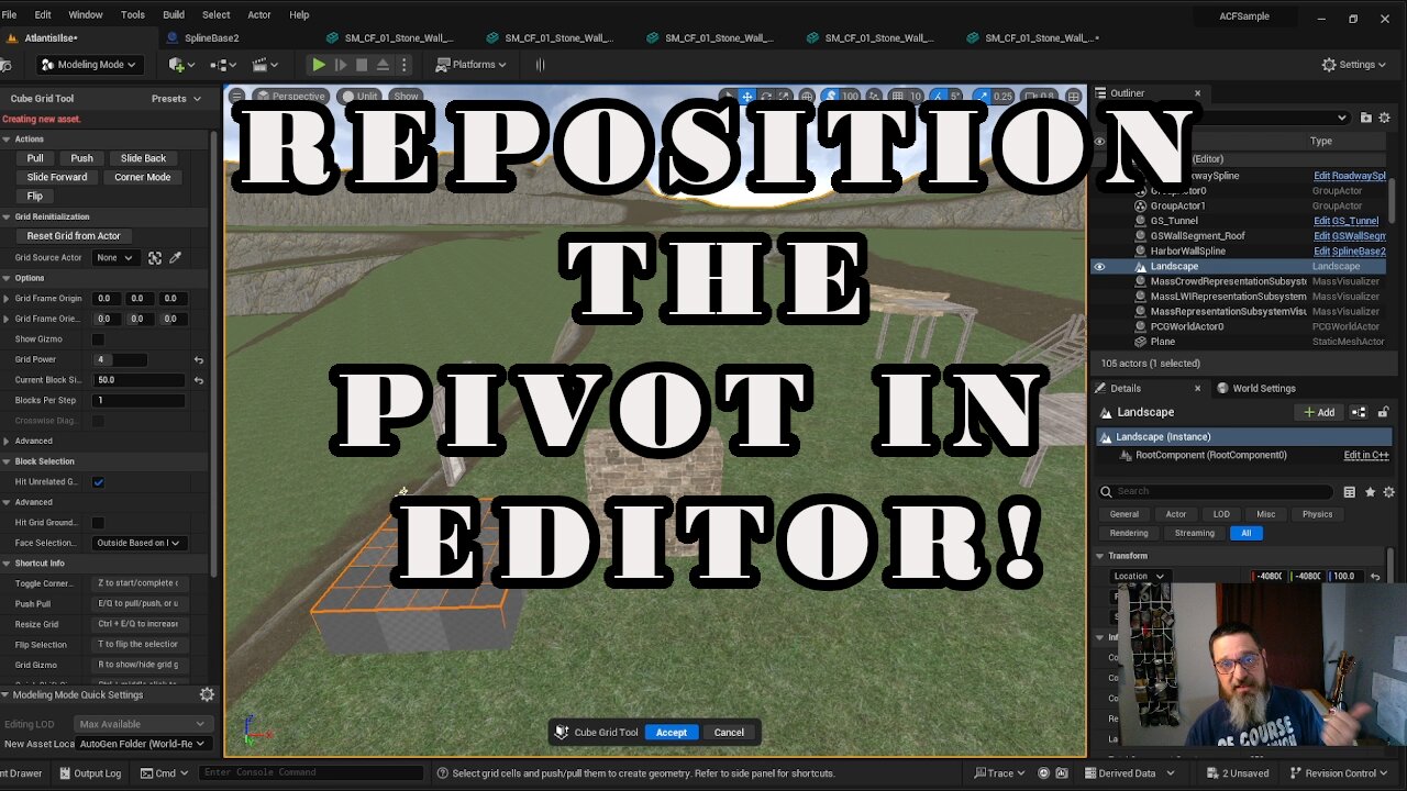 UE5 Modular Snap, In Editor Modeling Workflow and Game Update