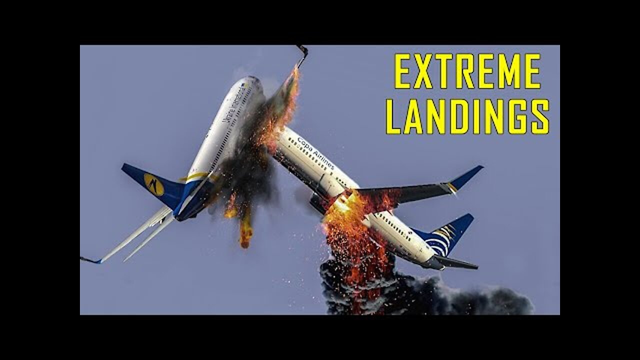 Airplanes Collision on Landing Extreme Moments