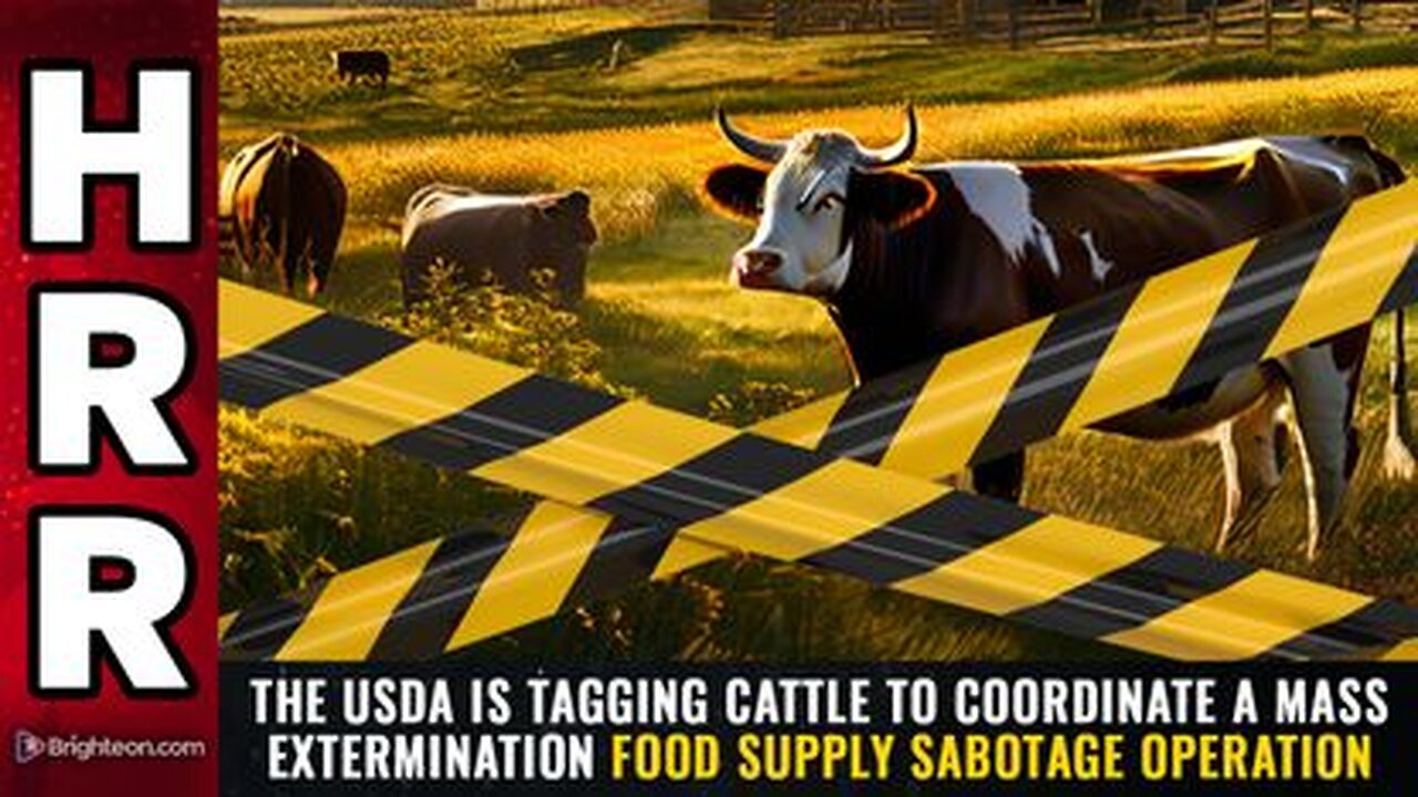 The USDA is TAGGING CATTLE to coordinate a mass extermination food supply sabotage operation