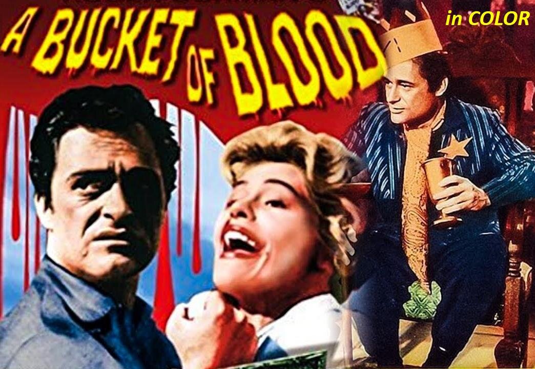 A BUCKET OF BLOOD 1959 in COLOR Busboy Becomes Acclaimed Artist by Murder FULL MOVIE