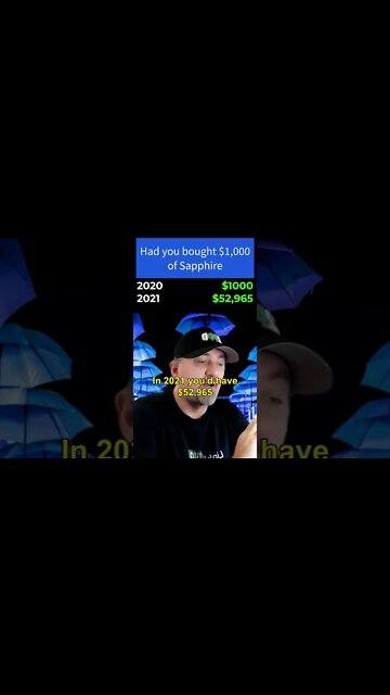 Had you bought $1,000 of Sapphire 😲 #sapphire