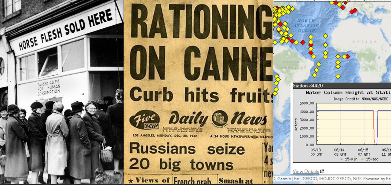 BUOY SHOWS 12,000'+ DROP IN WATER LEVEL!!!*FOOD RATIONING? FLESH EATING DISEASE*NO COINCIDENCES*
