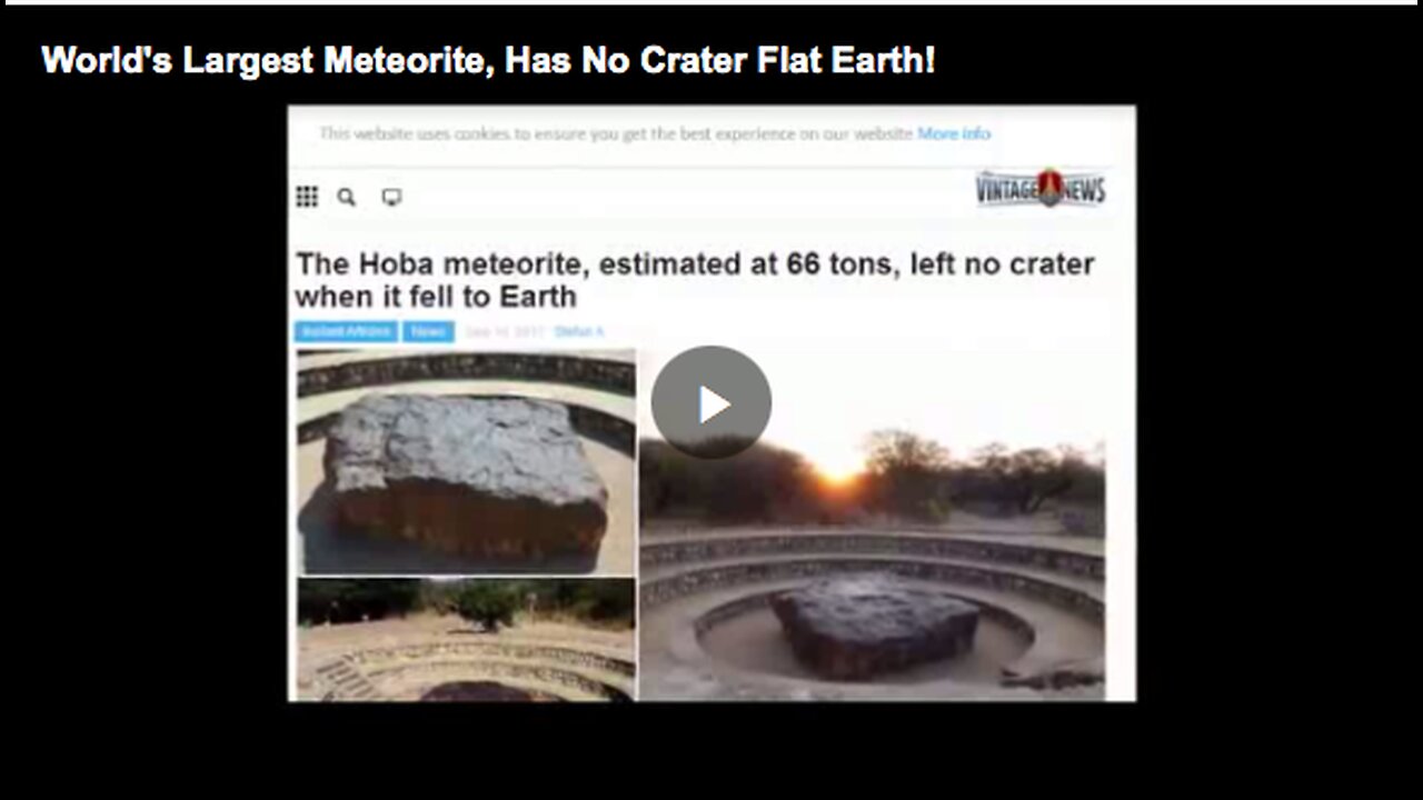 The Hoba meteorite leaving no crater when it fell to Earth