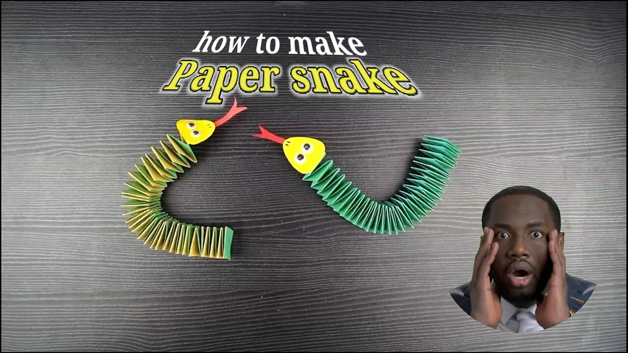 How to make snake with paper craft #diyarts #papercraft #arts