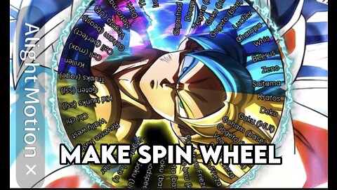 How to do spin the wheel Alight Motion