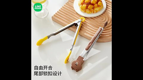 Brown Sally Silicone Food Clip Anime Kawaii High Temperature Resistant Stainless Steel