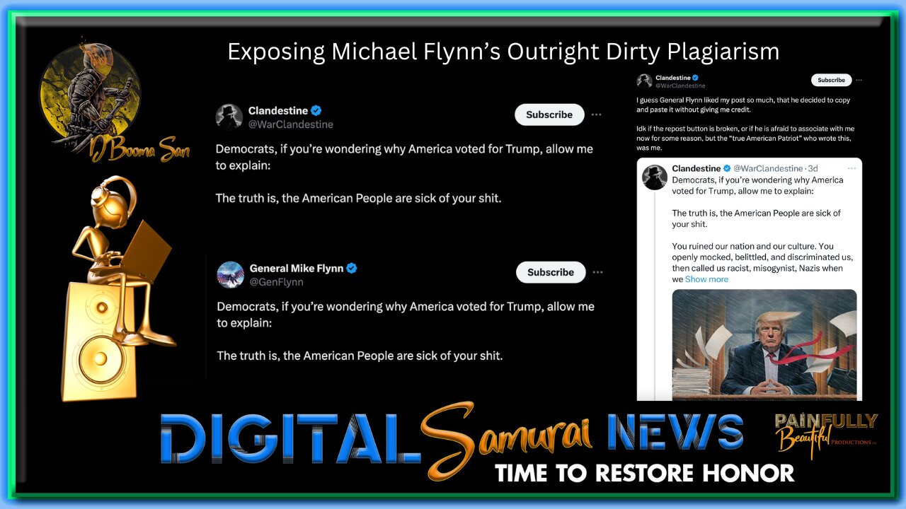 DSNews | Exposing Michael Flynn’s Outright Dirty Plagiarism