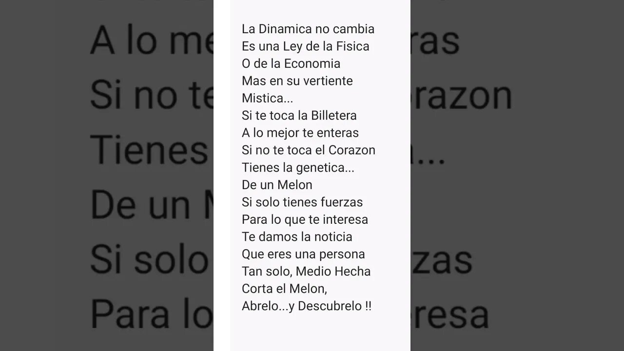 La Dinamica del Melon / TitoJuan