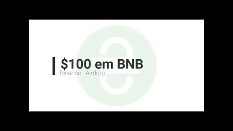 Finalizado - Airdrop - Binance - $100 - Por que nós podemos!