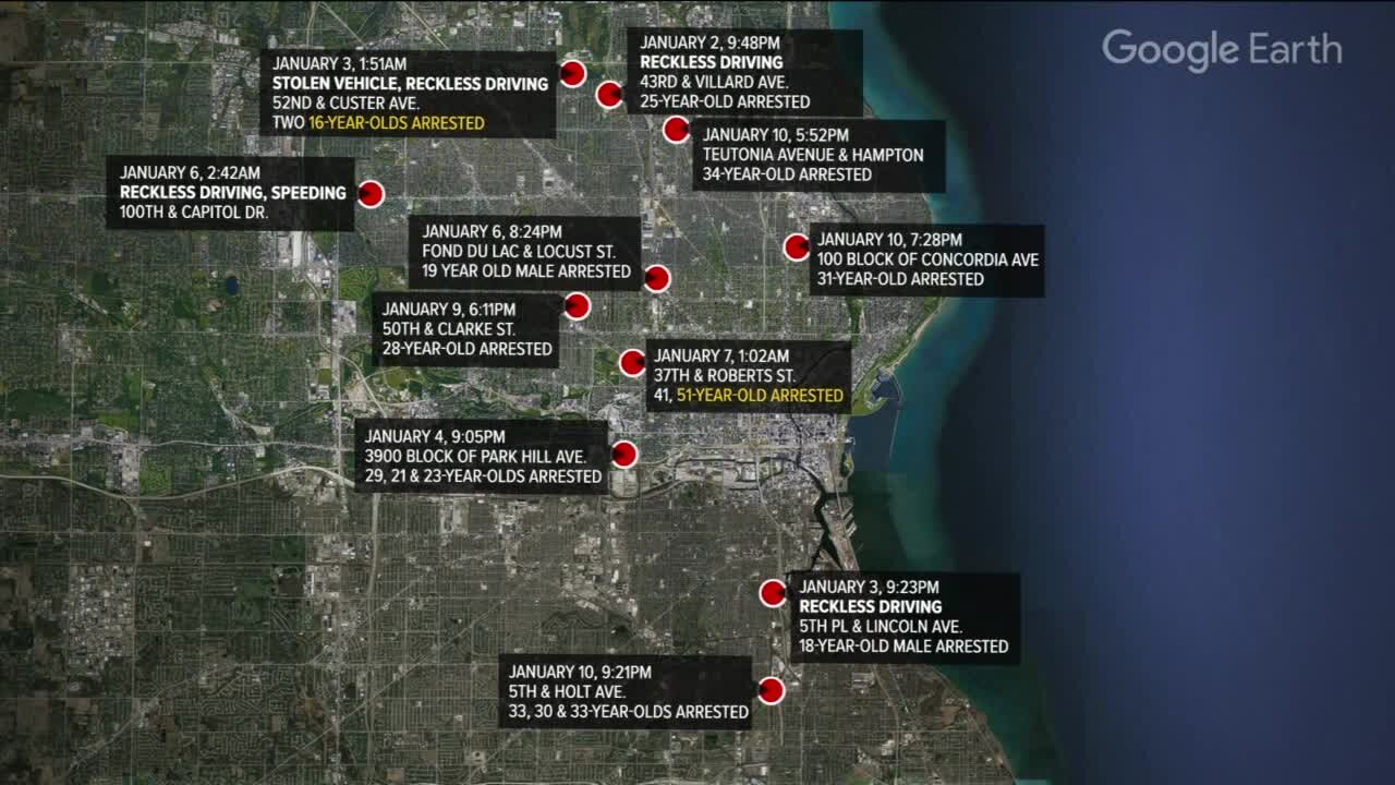 Three Milwaukee police chases in a matter of hours Tuesday night