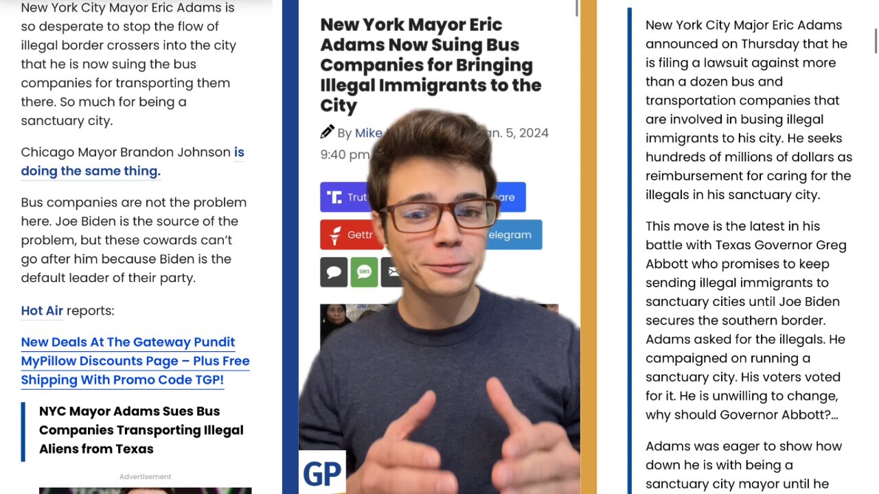 Victor Reacts: You Get What You Deserve! Democrat Mayors Sue to Stop Busloads of Illegal Aliens