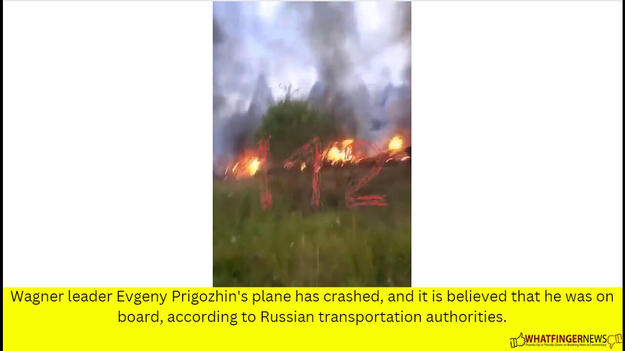 Wagner leader Evgeny Prigozhin's plane has crashed, and it is believed that he was on board