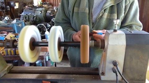 Buffing out the stummel on the Tree Lovat