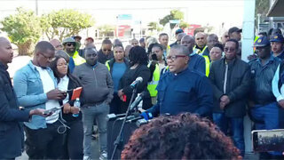 Fikile Mbalula Speaking to media after Prasa opens limited train service on the central corridor in Cape Town