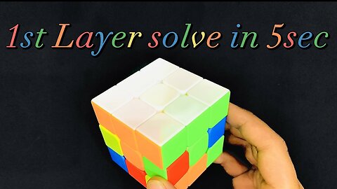 3by3 cube 1st layer solve in just 5 sec