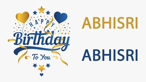 Happy Birthday to Abhisri - Hindi Birthday Wish From Birthday Bash