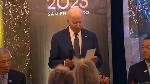 Biden Reads His Toast At APEC Dinner Entirely From Pre-Written Remarks