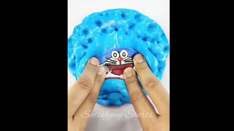 Satisfying Doraeman Slime #shorts #trending #satisfying #viral #relaxing #slime #doraemon #best