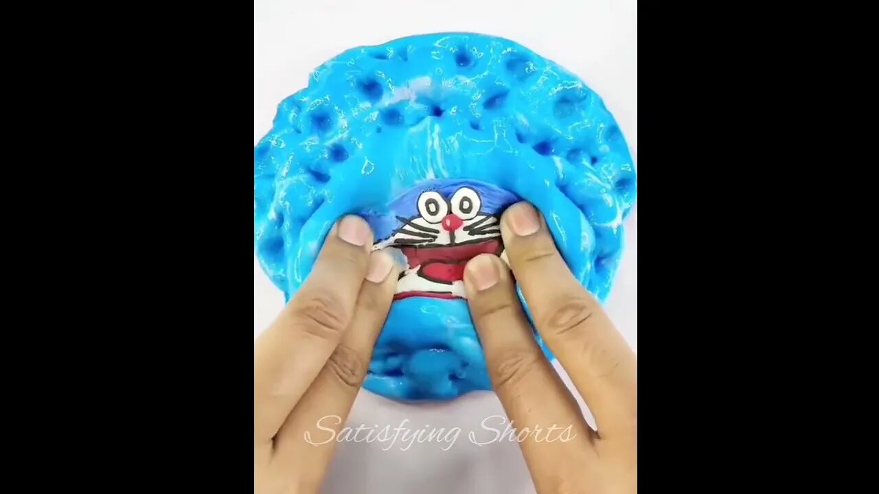 Satisfying Doraeman Slime #shorts #trending #satisfying #viral #relaxing #slime #doraemon #best