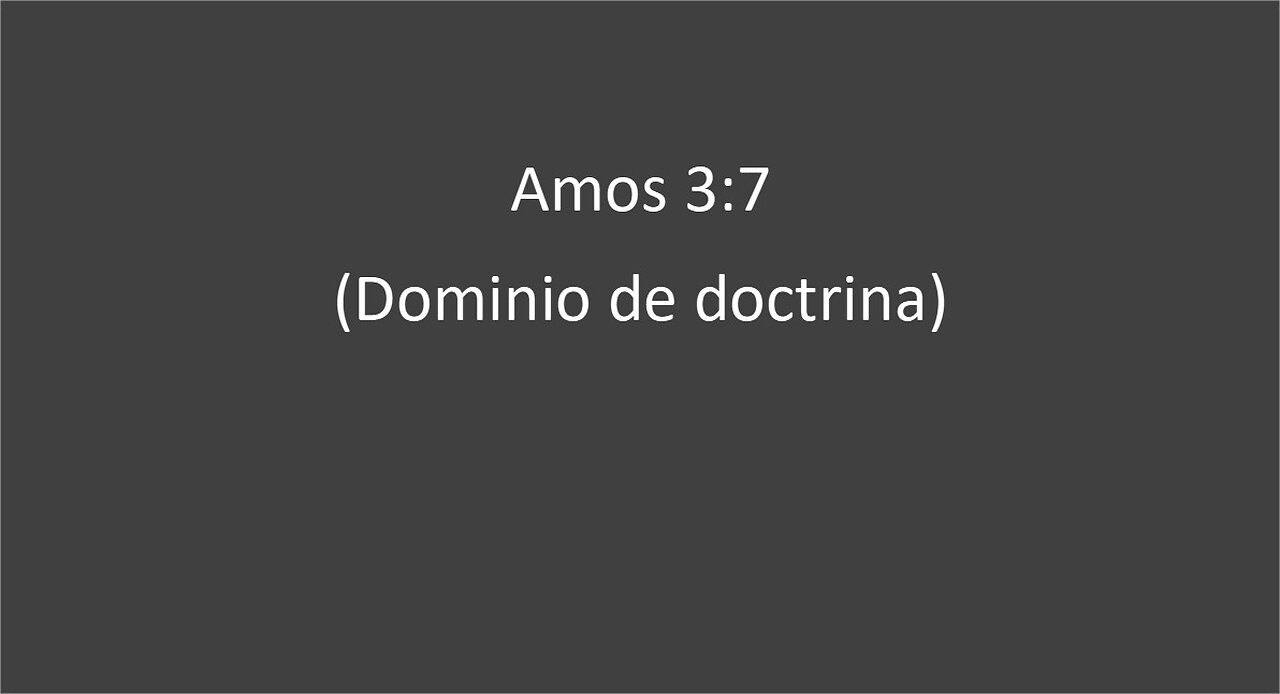 Amos 3:7 (Dominio de doctrina)