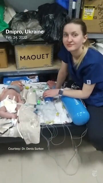 These Ukrainian newborns are spending the first days of their lives in a bomb shelter