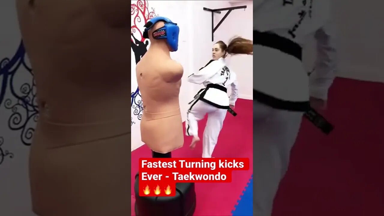 Female Fastest Turning kicks Ever - Taekwondo 🔥🔥🔥#shorts