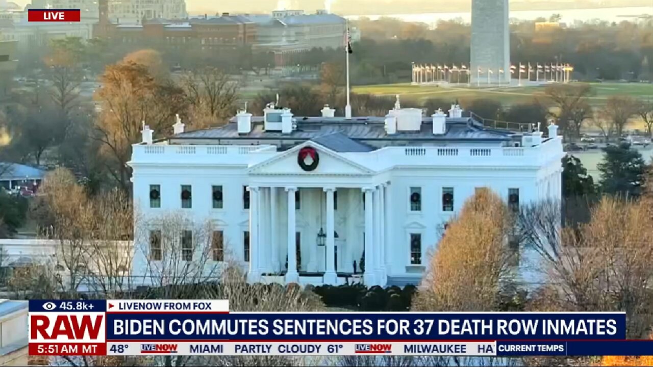 BIDEN COMMUTES SENTENCES FOR 37 DEATH ROW INMATES