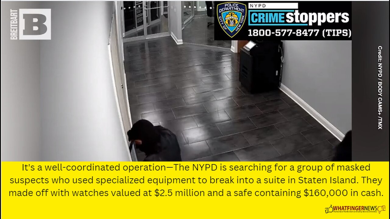 It's a well-coordinated operation—The NYPD is searching for a group of masked suspects