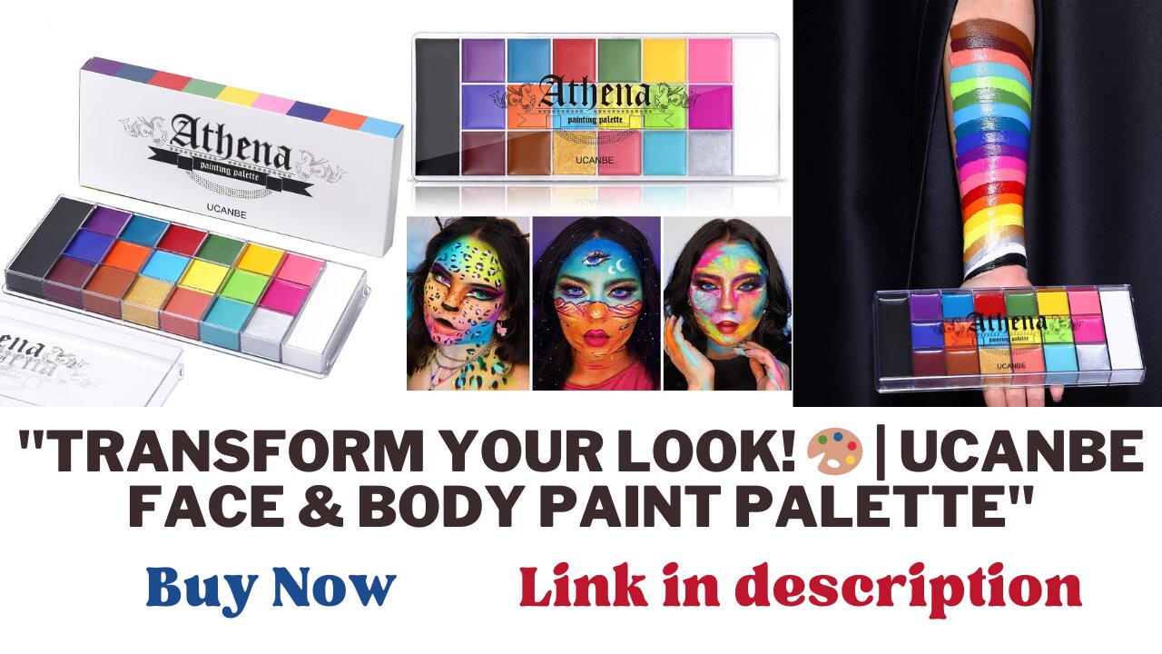 "Get Creative with UCANBE Athena Face Body Paint Palette Halloween Kit for Kids and Adults"